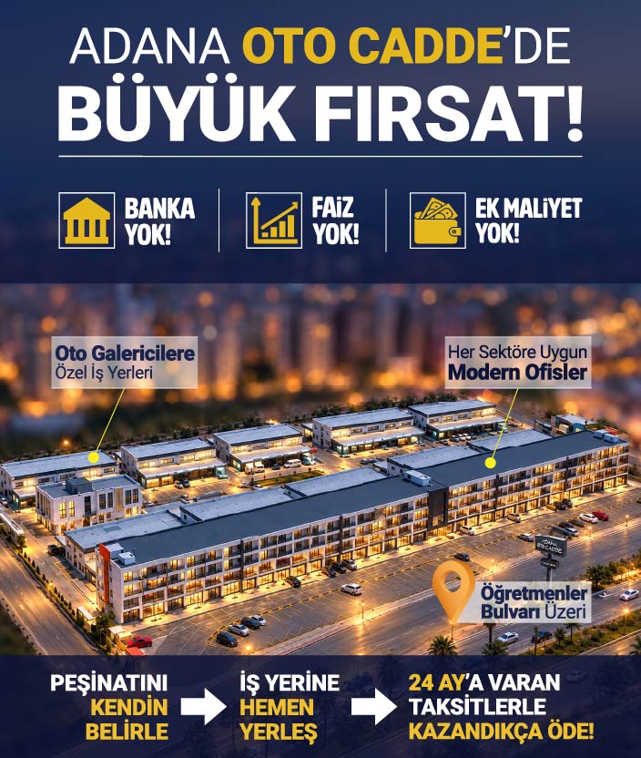 Adana Oto İş Merkezi — Ticaretin yeni merkezinde muhteşem fırsat, Öğretmenler Bulvarı üzeri